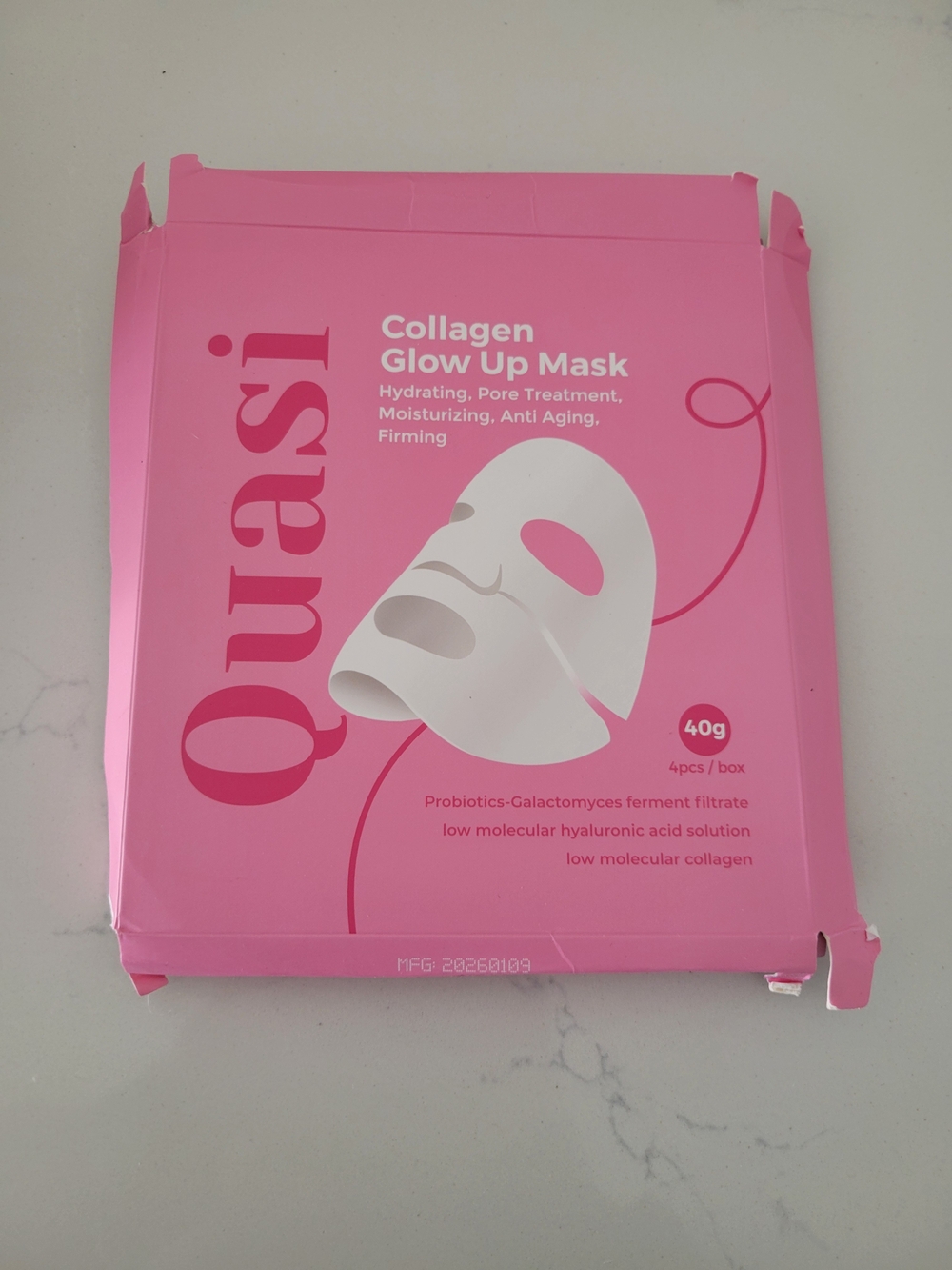 Collagen Glow Up Mask — Pink Hydrating Sheet Mask - 4 Pack